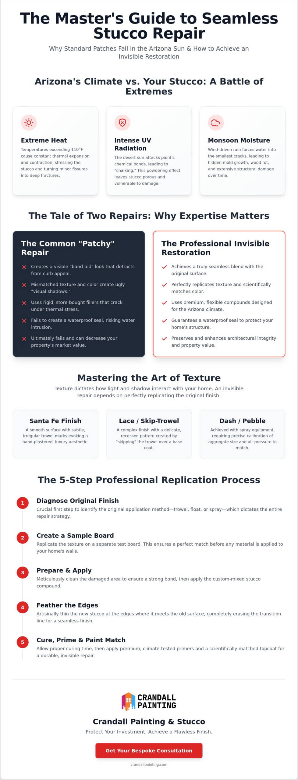 Stucco Patch and Paint Match in Phoenix: The Master Craftsman’s Guide to Seamless Restoration