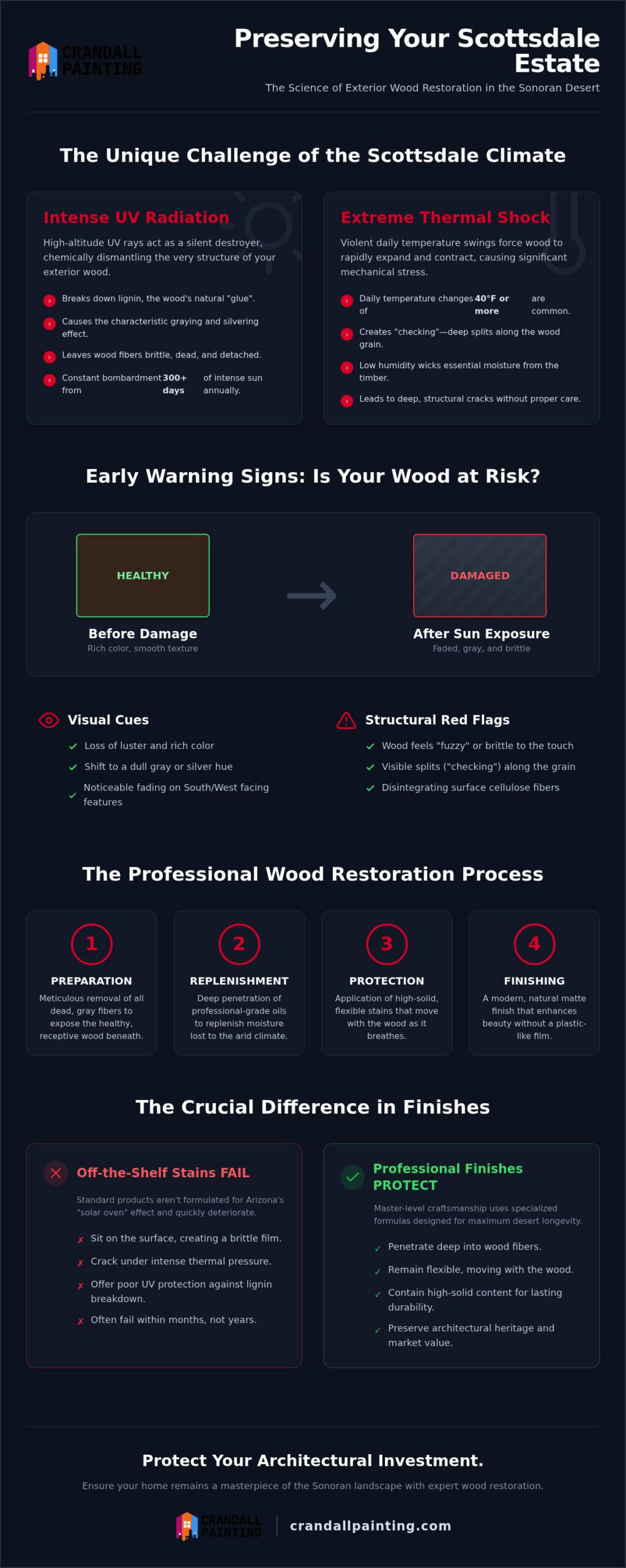 Exterior Wood Restoration Scottsdale: Preserving Luxury in the Sonoran Desert