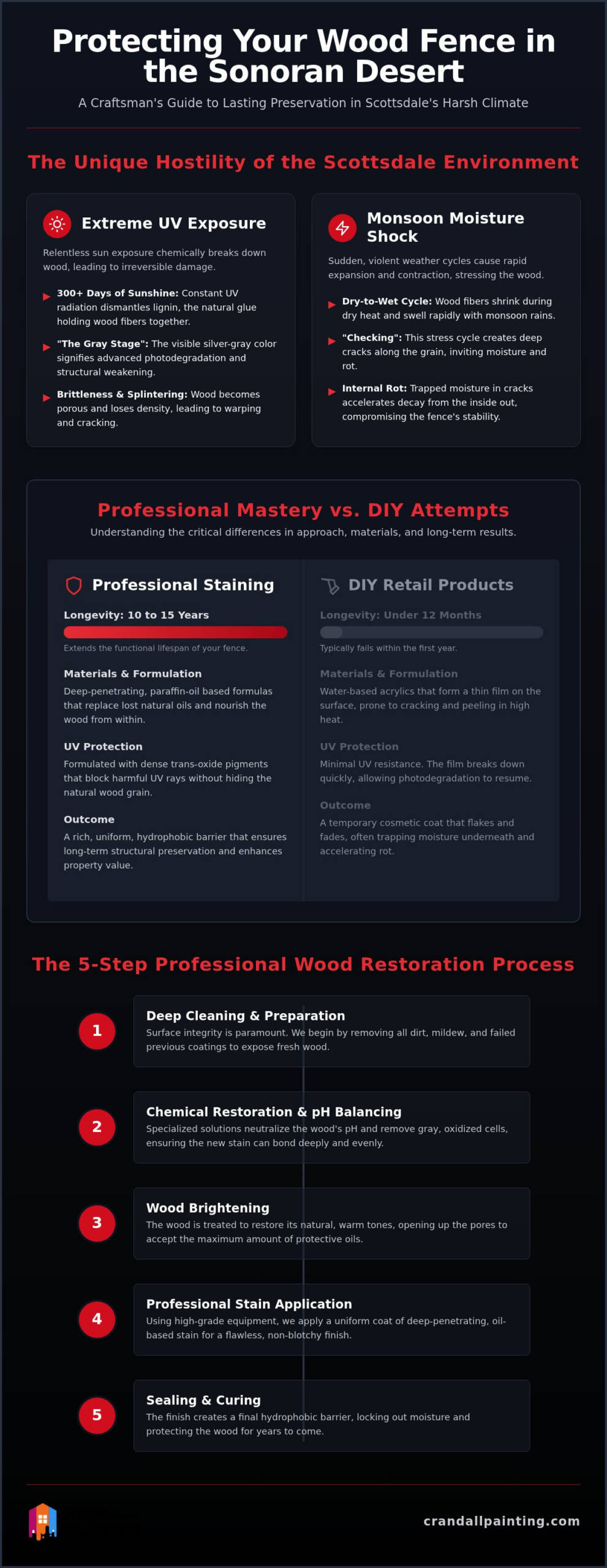 Fence Staining Scottsdale: The Master Craftsman’s Guide to Desert Wood Preservation