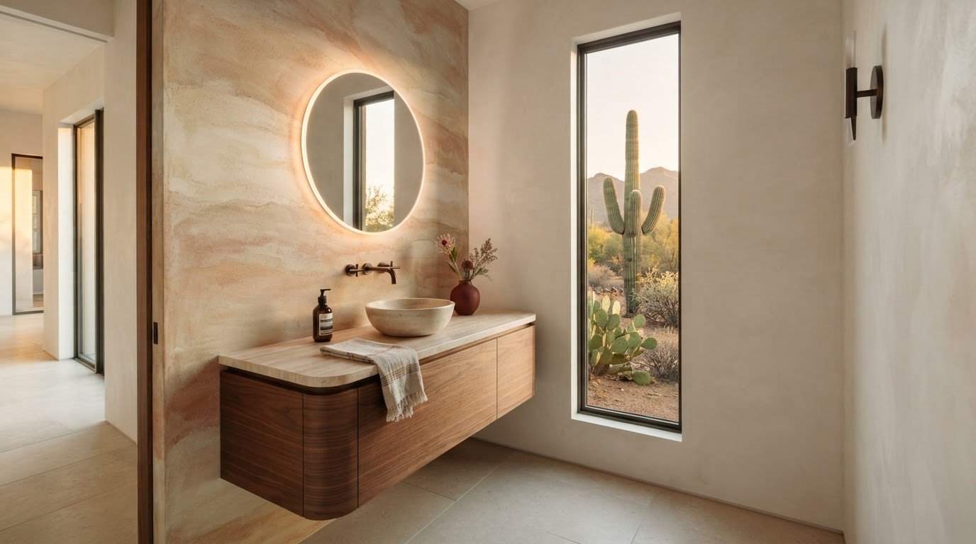 Faux Finish for Powder Rooms in DC Ranch: Add Texture